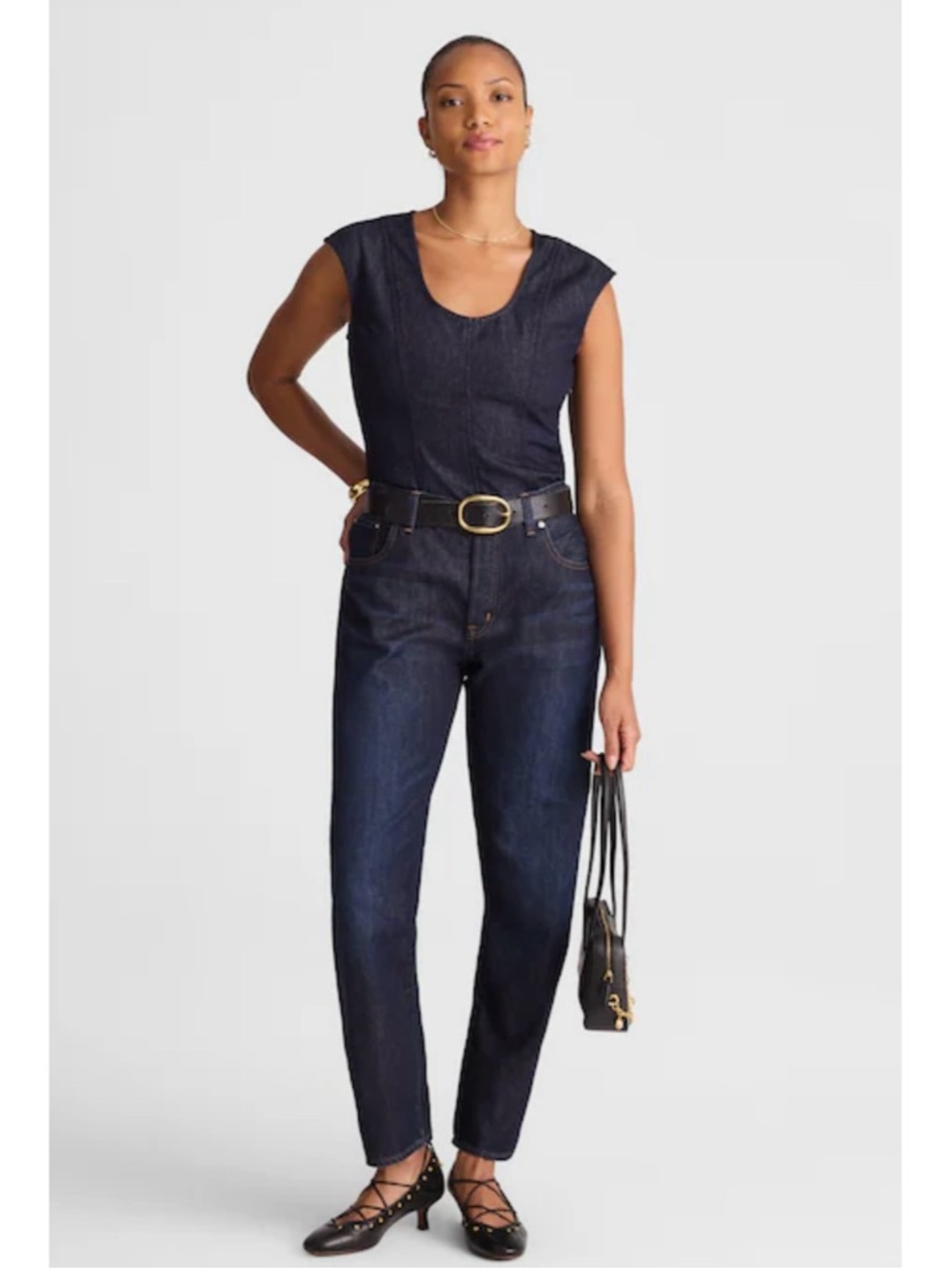 NWT Madewell Tall Curvy Dean Easy Straight Jean SoftDrape Foundry Wash Blue